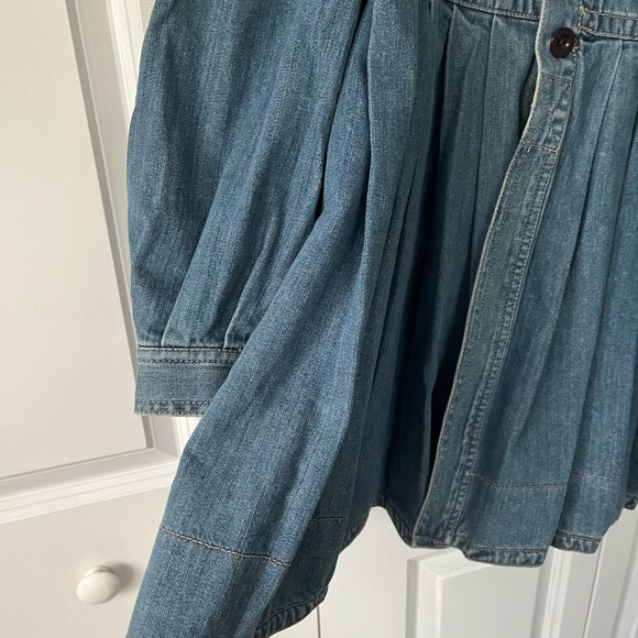 Marc by Marc Jacobs pleated accent denim jean jacket - Picture 7 of 8